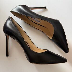 Jimmy Choo Black Leather Heels NWOT